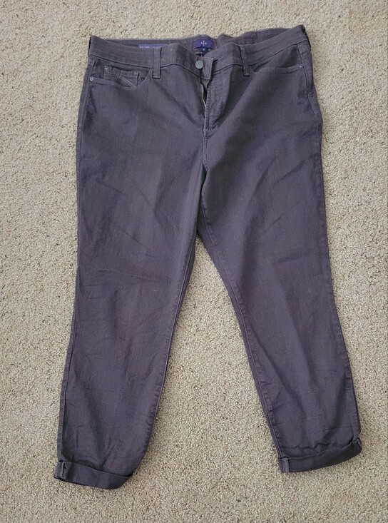 NYDJ Pants - NYDJ Cropped Ankle Pants in Charcoal